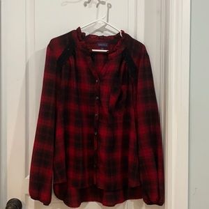 Artesia Tunic Length Button Down Top